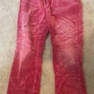 Pilcro Women's Red Corduroy Flare Jeans